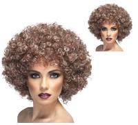 70s Perruque Afro Blond et Marron Mélange Grand De Déguisement Disco Danse
