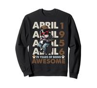 70th Birthday Dog Lover April 1956 Vintage 70 Years Old Men Sweatshirt