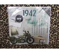 70th Birthday Gift - 1942 Chart Hits CD and 1942 Greeting Card