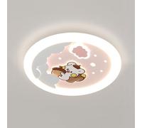 70W Créativité Astronaute De Dessin Animé Chambre D'enfant Plafonnier Encastré Luminaire Moderne Nordique Chambre De Garçon Fille Près Du Plafonnier Lustre De Pépinière Du Milieu Du Siècle Pour