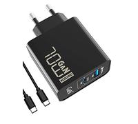70W USB C Chargeur Rapide, PD GaN Chargeur 2 Ports Adaptateur Type C Noir avec câble 100W pour MacBook Pro/Air, Dell XPS 15, Google, iPhone 14/13, iPad Pro, Samsung Galaxy S22/S21