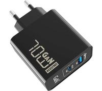 70W Usb C Fast Charger, 2 Ports Pd Gan Charger Adapter Type C For Macbook Pro/Air, Dell Xps 15, Google Pixel, Iphone 14/13, Ipad Pro, Samsung Galaxy S23/S22/S21