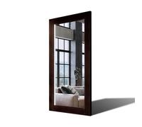 70x200 Miroir vertical avec éclairage LED et cadre en bois PLDR225 Chêne Wengé Finition lisse