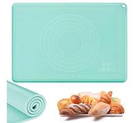 70x50 cm Tapis Patisserie pour Étaler la Pate, Tapis de Patisserie avec Bord Haut de 5 mm, Tapis de Pâtisserie en Silicone avec Mesures, Tapis Silicone Antiadhésif, pour Biscuits, Pizza, Pain