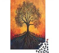 70x50cm/1000pcs Arbre Jigsaw Les Racines symbolisent Le Travail d'équipe Puzzles À Faire Soi-même pour Adultes