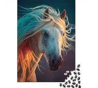 70x50cm/1000pcs Cheval à la Longue crinière Flottant au Vent Jigsaw Puzzles À Faire Soi-même pour Adultes