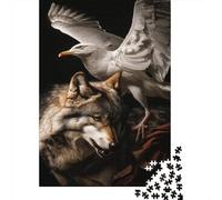 70x50cm/1000pcs Mouette géante et Loup Puzzle Jouet en Bois Cadeau Unique Décoration Intérieure Jeu ÉduChatif Challenge Toy