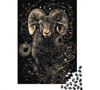 70x50cm/1000pcs, Puzzle 1000 Pièces, Aries Zodiac Horoscope Astrology | Pour un moment en famille : ce puzzle pour adultes de 1000 pièces convient aux soirées et aux w nds.