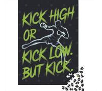 70x50cm/1000pcs Puzzle 1000 Pièces, Kick High Or Low, Idée Cadeau Festive | Pour le passage au Nouvel An : ce puzzle 1000 pièces adulte se prête à un moment partagé pendant les fêtes.