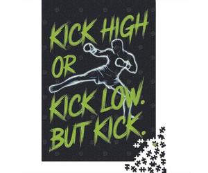 70x50cm/1000pcs Puzzle 1000 Pièces, Kick High Or Low, Idée Cadeau Festive | Pour le passage au Nouvel An : ce puzzle 1000 pièces adulte se prête à un moment partagé pendant les fêtes.