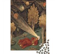 70x50cm/1000pcs Puzzles pour Adolescents Adultes Homme vêtu d'une Robe Rouge Flottante, Son troisième œil rayonnant de lumière