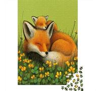 70x50cm/1000pcs Puzzles pour Adolescents Adultes Little FBœuf Sleeping on Mother's Back, Open Field