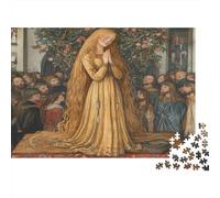 70x50cm/1000pcs Style de Manuscrit insulaire médiéval Puzzle Jouet en Bois Cadeau Unique Décoration Intérieure Belle Femme Jeu Éducatif Challenge Toy