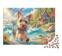 70x50cm/1000pcs Yorkshire Terrier Jigsaw Puzzles À Faire Soi-même pour Adultes