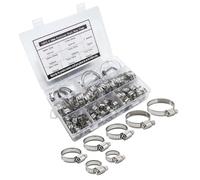 71 Pièces Collier de Serrage Réglables 6-38mm Colliers de Serrage Acier Inoxydable Serre-Joints à Tuyau pour Fixation Souples Durites