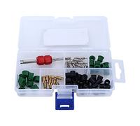 71 pièces Kit de réparation de climatisation outil de réparation + 10 pièces noyaux de valve + 50 pièces joints de tuyau + 10 pièces vannes