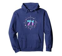 71 Years of Force Cadeau d'anniversaire Cosmique Sweat à Capuche, Unisexe pour Adultes, Bleu Marine, L