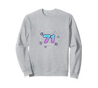 71 Years of Force Cadeau d'anniversaire Cosmique Sweatshirt, Unisexe pour Adultes, Gris Chiné, XL