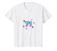 71 Years of Force Cadeau d'anniversaire Cosmique T-Shirt, Enfant, Blanc, 4 Ans