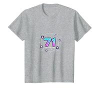 71 Years of Force Cadeau d'anniversaire Cosmique T-Shirt, Enfant, Gris Chiné, 4 Ans