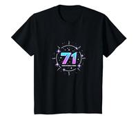 71 Years of Force Cadeau d'anniversaire Cosmique T-Shirt, Enfant, Noir, 6 Ans