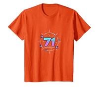 71 Years of Force Cadeau d'anniversaire Cosmique T-Shirt, Enfant, Orange, 3 Ans