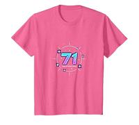 71 Years of Force Cadeau d'anniversaire Cosmique T-Shirt, Enfant, Rose Chiné, 3 Ans