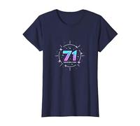 71 Years of Force Cadeau d'anniversaire Cosmique T-Shirt, Femme, Bleu Marine, 3XL