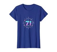 71 Years of Force Cadeau d'anniversaire Cosmique T-Shirt, Femme, Bleu Royal, S