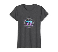 71 Years of Force Cadeau d'anniversaire Cosmique T-Shirt, Femme, Chiné Foncé, L