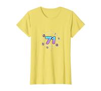 71 Years of Force Cadeau d'anniversaire Cosmique T-Shirt, Femme, Citron, XXL
