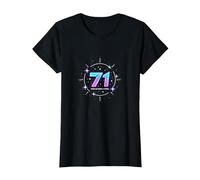 71 Years of Force Cadeau d'anniversaire Cosmique T-Shirt, Femme, Noir, 3XL