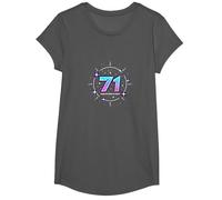 71 Years of Force Cadeau d'anniversaire Cosmique T-Shirt, Fille, Asphalte, S