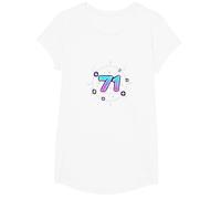 71 Years of Force Cadeau d'anniversaire Cosmique T-Shirt, Fille, Blanc, S
