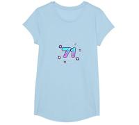 71 Years of Force Cadeau d'anniversaire Cosmique T-Shirt, Fille, Bleu Céleste, L