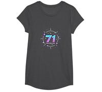 71 Years of Force Cadeau d'anniversaire Cosmique T-Shirt, Fille, Chiné Foncé, S
