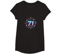 71 Years of Force Cadeau d'anniversaire Cosmique T-Shirt, Fille, Noir, M