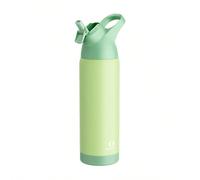 710 ml Bouteille d'eau isotherme en acier inoxydable avec paille et poignée, double paroi garde le froid pendant 36 heures, bouchon étanche en Tritan, convient pour les sports et les voyages Gobelet i