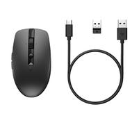 HP Souris HP 710 – Rechargeable 7 boutons sans fil 2,4 GHz Bluetooth 5.3 Récepteur USB – Noir
