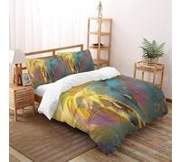 7115185698b0dc6bafb6c06c40bcf7bdHousses De Couette 3D Enfants 2 Pièces Douce Et Facile D’Entretien Taies D’Oreiller King(220x240cm) Fermeture Éclair pour