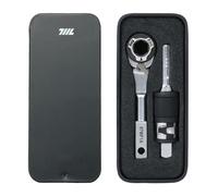 711L EDC liquet MK2 + outil d'extension d'embout pour Leatherman | Adaptateur d'embout plat compatible | Cliquet 60 dents | Embout hexagonal de 0,6 cm et douille | Accessoire de tournevis