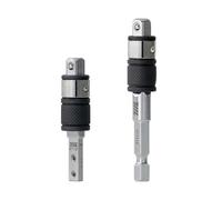 711L Ensemble d'extension 2 en 1 hexagonal vers douille carrée 6,35 mm - 1 embout hexagonal et 1 adaptateur plat - Compatible avec les outils multifonctions et adaptateurs 6,35 mm