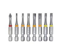 711L Lot de 8 embouts hexagonaux de 50 mm à code couleur I 8 embouts de tournevis hexagonaux Philips Torx en acier S2 I EDC