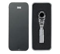 711L Mini clé à cliquet TG - L'une des plus petites clés à cliquet EDC 1/4" au monde pour les espaces restreints - En acier inoxydable - Pour embouts à double extrémité