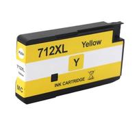 712 XL 712XL 3ED71A 3ED67A Cartouche À Jet d'encre Remanufacturée. Compatible avec HP DesignJet T210 T230 T250 T650 Imprimante(712XL Yellow)