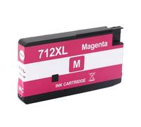 712 XL 712XL 3ED71A 3ED67A Cartouche À Jet d'encre Remanufacturée. Compatible avec HP DesignJet T210 T230 T250 T650 Imprimante(712XL Magenta)