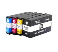 712 XL 712XL 3ED71A 3ED67A Cartouche À Jet d'encre Remanufacturée. Compatible avec HP DesignJet T210 T230 T250 T650 Imprimante(712XL 1SET)
