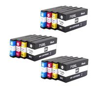 712 XL 712XL 3ED71A 3ED67A Cartouche À Jet d'encre Remanufacturée. Compatible avec HP DesignJet T210 T230 T250 T650 Imprimante(712XL 3SET)
