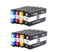 712 XL 712XL 3ED71A 3ED67A Cartouche À Jet d'encre Remanufacturée. Compatible avec HP DesignJet T210 T230 T250 T650 Imprimante(712XL 2SET)