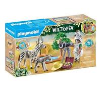 Playmobil 71295 Photographe avec déguisement et zèbres - Wiltopia - avec Un Personnage et Deux zèbres - Gamme Wiltopia avec Plus de 80% de matériaux recyclés ou biosourcés en Moyenne - Dès 4 Ans